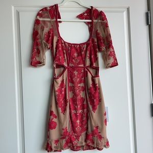 Free people red mini dress size medium